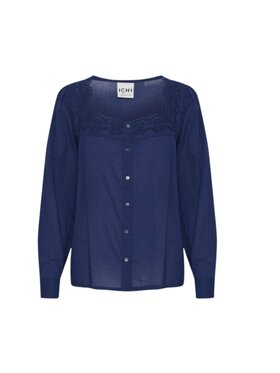 ICHI ICHI Bluzka Camicia ihrahela sh Niebieski Regular Fit