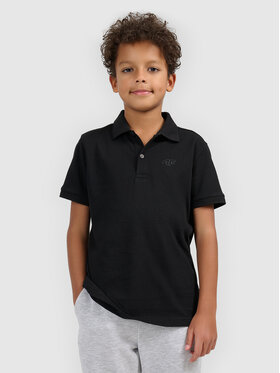 4F 4F Polo BASIC+ Czarny Regular Fit
