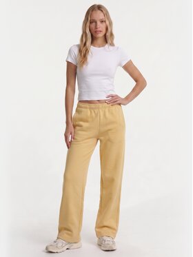 BASICLO BASICLO Spodnie dresowe W-2161-267 Żółty Relaxed Fit