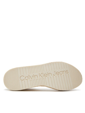 Calvin Klein Jeans Espadrile Sporty Wedge Rope Su Con YW0YW00977 Écru