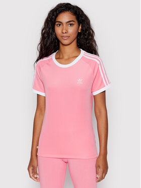adidas adidas T-Shirt adicolor Classics 3-Stripes HM6414 Różowy Slim Fit