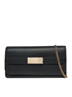 Tommy Hilfiger Tommy Hilfiger Handtasche Th Heritage Lrg Flap W/Chain AW0AW16918 Schwarz