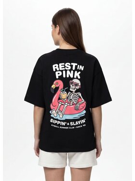 PITBULL PITBULL T-Shirt REST IN PINK Czarny Regular Fit
