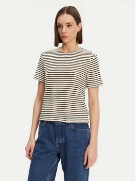 Pieces Pieces Tricou Manilla 17155073 Écru Loose Fit