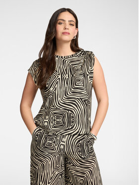 Elena Mirò Elena Mirò Bluzka 2007Z000056N043 Czarny Regular Fit