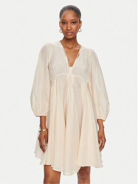 PINKO Pinko Sukienka codzienna Beowulf Abito 103587 A1X2 Écru Regular Fit