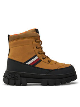 Tommy Hilfiger Tommy Hilfiger Trapery Stripes Fur Boot T3X5-33713-1487 S Brązowy