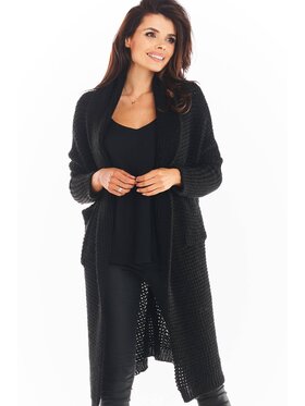 Awama Awama Cardigan A391 Nero Basic Fit