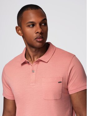 Ombre Ombre Polo OM-POWS-0142 Różowy Regular Fit