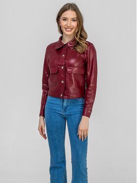 Perso Perso Bunda pro přechodné období BLE262676F Bordó Regular Fit