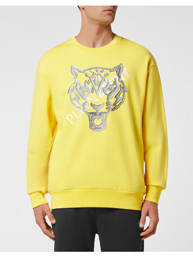 Plein Sport Plein Sport Longsleeve 1267 Żółty Regular Fit