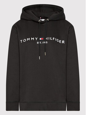 Tommy Hilfiger Curve Tommy Hilfiger Curve Bluza Essential WW0WW29155 Czarny Regular Fit
