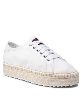 Tommy Jeans Tommy Jeans Espadrilky Lace Up Esspadrilles EN0EN01813 Bílá