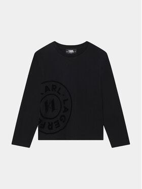 Karl Lagerfeld Kids Karl Lagerfeld Kids Bluză Z25418 S Negru Regular Fit