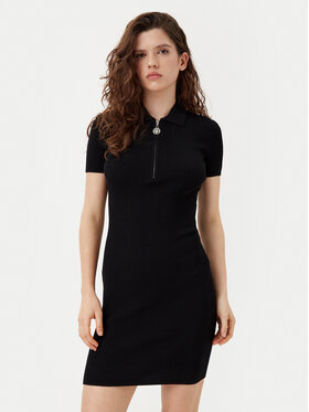 HUGO HUGO Rochie tricotată Sholerdi 50532239 Negru Regular Fit