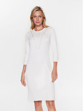Liu Jo Sport Liu Jo Sport Kötött ruha TA3101 MS49I Ekru Slim Fit
