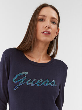 Guess Džemper W3BR22 Z2NQ2 Tamnoplava Slim Fit