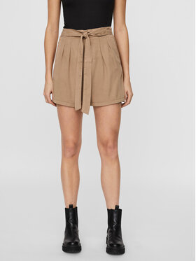 Vero Moda Vero Moda Bavlnené šortky Mia 10209543 Hnedá Regular Fit