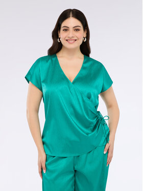 Fiorella Rubino Fiorella Rubino Bluzka 2828T002345N024 Turkusowy Regular Fit