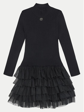 TWINSET TWINSET Vsakodnevna obleka 242GJ3121 Črna Regular Fit
