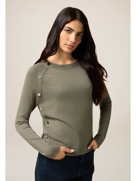 Oltre Oltre Cardigan M284J005018N035 Verde Slim Fit