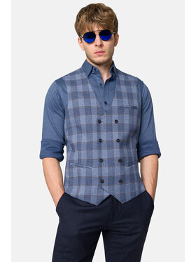 Lancerto Lancerto Kamizelka Lambley KA131223000012 Niebieski Slim Fit