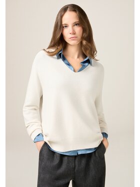 Oltre Oltre Maglione M127E002127N011 Bianco Regular Fit