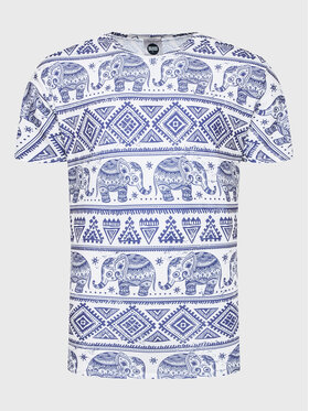 Mr. GUGU & Miss GO Mr. GUGU & Miss GO T-Shirt Unisex Elephants Pattern Kolorowy Regular Fit