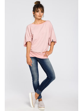 BeWear BeWear Bluza B048 Różowy Baggy Fit