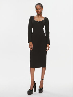 Nissa Nissa Kokteilikleit RS14259 Must Slim Fit