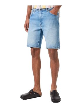 Wrangler Wrangler Szorty jeansowe TEXAS SHORTS Niebieski Straight Fit
