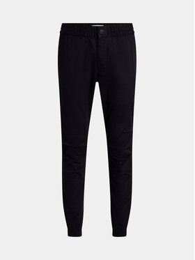 Calvin Klein Jeans Calvin Klein Jeans Pantaloni din material Monologo J30J324045 Negru Slim Fit