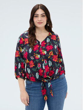 Fiorella Rubino Fiorella Rubino Bluzka 2057T002440N0Z4 Niebieski Regular Fit