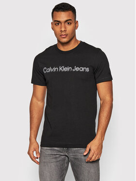 Calvin Klein Jeans Calvin Klein Jeans Tričko J30J319714 Čierna Slim Fit