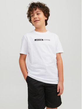 Jack&Jones Junior Jack&Jones Junior T-Shirt 12225316 Biały Regular Fit