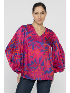 Deni Cler Milano Deni Cler Milano Bluzka W-DC-1403-D2-A3-33-1 Kolorowy Oversize