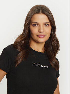 Guess Jeans T-shirt W4YI01 J1314 Crna Regular Fit