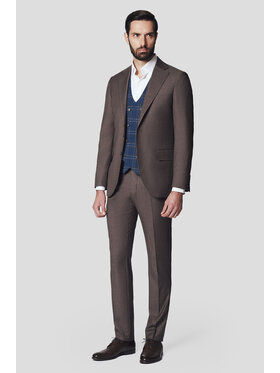 Lancerto Lancerto Garnitur Stockton GA073125000015 Brązowy Slim Fit