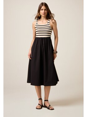 Oltre Oltre Sukienka codzienna 7971J000839N0Z3 Czarny A-Line Fit