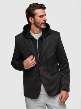 Ombre Ombre Marynarka M168 Czarny Regular Fit