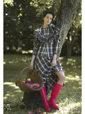 BIZUU BIZUU Bluzka ANTUANA CHECKED SHIRT Brązowy Standard Fit