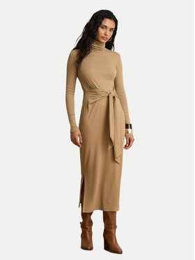 LAUREN RALPH LAUREN LAUREN RALPH LAUREN Sukienka dzianinowa 200980028500 Beżowy ciemny Slim Fit
