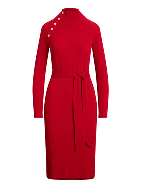 LAUREN RALPH LAUREN LAUREN RALPH LAUREN Плетена рокля 200980036002 Червен Slim Fit
