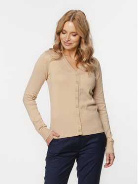 Willsoor Willsoor Kardigan 88434 Beżowy Close Fit