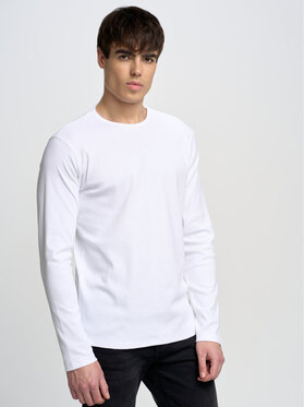 BIG STAR BIG STAR Bluzka classical_101 Biały Slim Fit