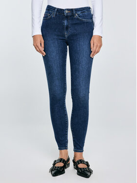 BIG STAR BIG STAR Jeansy MELINDA HIGH WAIST Granatowy Basic Fit