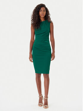 Rinascimento Rinascimento Kokteilinė suknelė CFC0125332003 Žalia Slim Fit
