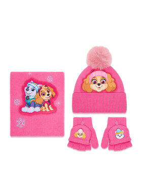 Paw Patrol Paw Patrol Комплект шапка, шал и ръкавици CEO-ACCCS-AW25-329PAW Розов