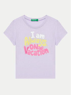 United Colors Of Benetton United Colors Of Benetton Тишърт 3096G10ES Виолетов Regular Fit