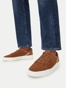 Tommy Hilfiger Tommy Hilfiger Sportcipők Th Court Premium Suede FM0FM05880 Barna